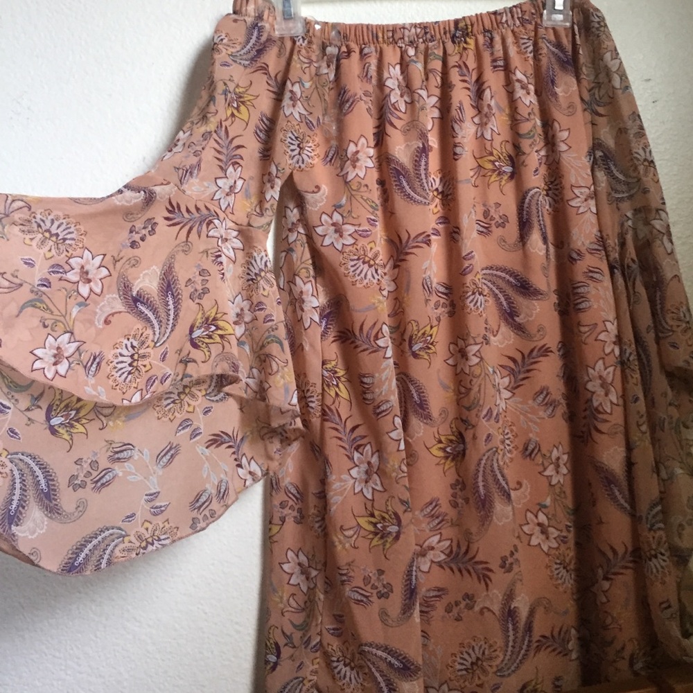 Rue 21 pale pink flower sun dress